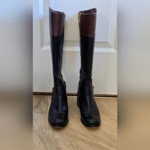 Michael Kors Black and Brown Heeled Boots